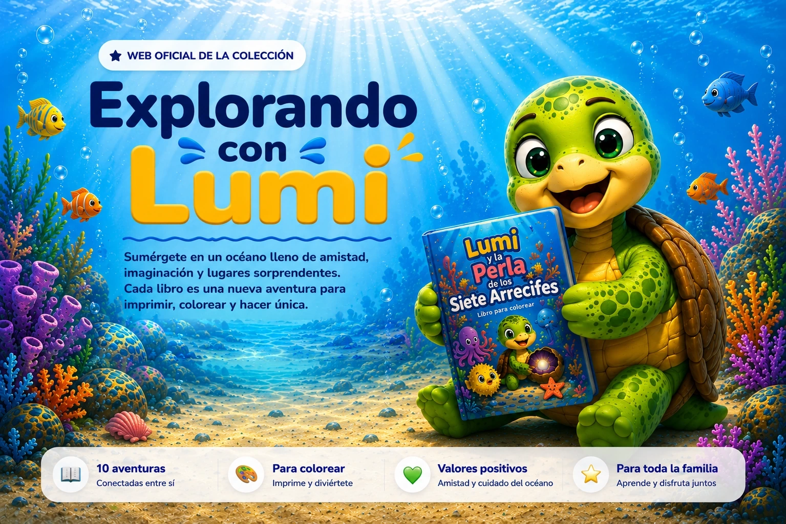 Lumi presenta la colección Explorando con Lumi en un arrecife submarino