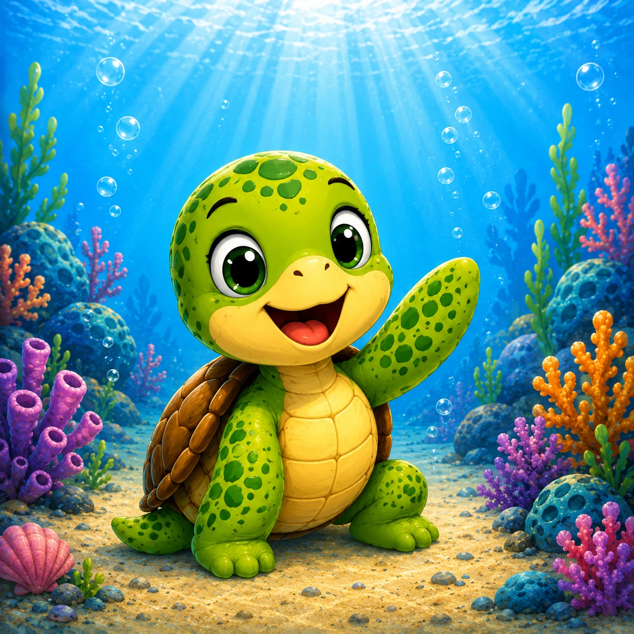 Lumi, una tortuga marina verde