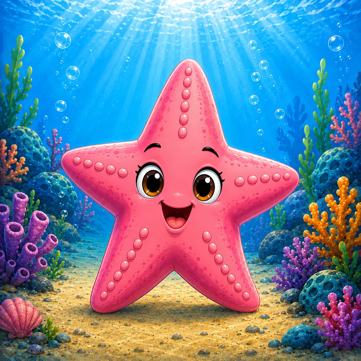 Nara, una estrella de mar rosa